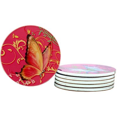 قاعدة أكواب للمكتب منظر فراشات